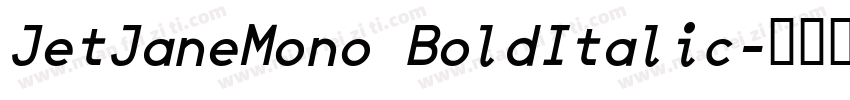 JetJaneMono BoldItalic字体转换
